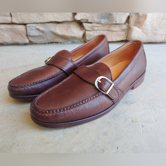 Paul Stuart Other - Vintage Paul Stuart Brown Leather Buckle Penny Loafers | Preppy, Formal